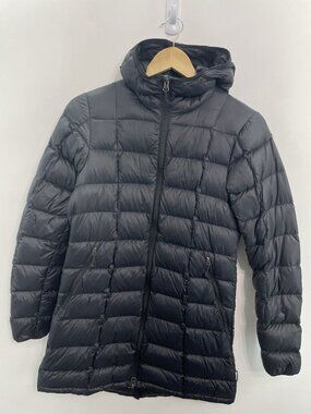 REI Co-op Puffer 650 Down Jacket Parka Pocket Hooded Lightweight Black Womens XS